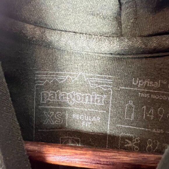 Patagonia Womens Top‎ Uprisal Buffalo Logo Sweatshirt Hoodie Size Extra Small - Picture 5 of 8